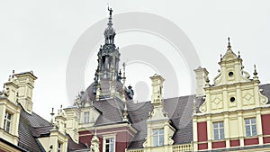 Classicist castle with yellow, red facade