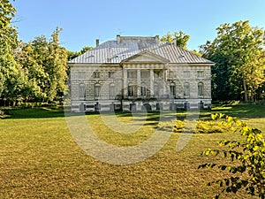 Classicist palace from the beginning 19th century in Mlochow Park, Poland