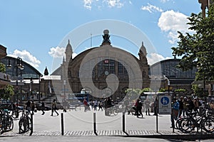 Classicistic facade of frankfurt am main central train station