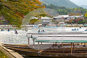 Classics, traditional boats in arashiyama kyoto