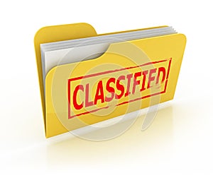 Classified folder icon photo