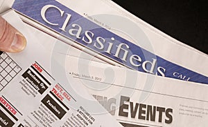 Classified Help Wanted Job Offered Ads in Traditional Print News