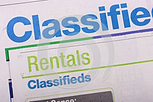 Classifieds newspaper