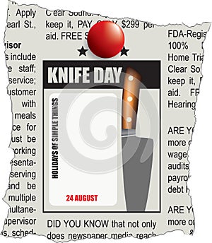 Classifieds newspaper Knife Day