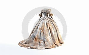 classik dress isolated on white background with clipping path. Studio shot