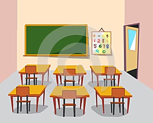 Classroom background illustration vector