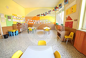 Classroom of a daycare center photo