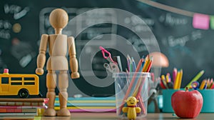 The Classroom Desk Setup.AI generated image