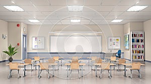 Classroom interior.