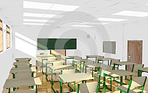 Classroom interior - empty room