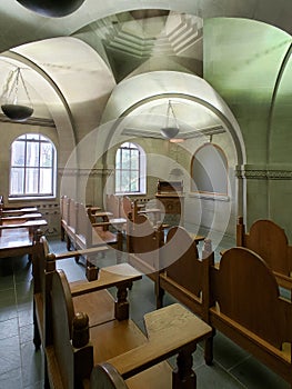 Classroom interior in University of Pittsburgh Cathedral of learning