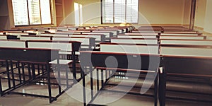 Classroom to students bench in sequence