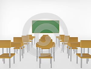 Classroom on white background