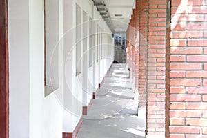 Classrooms and blank porch in high school