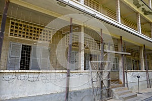 Classrooms at Tuol Sleng Genocide Museum in Phnom Penh Cambodia