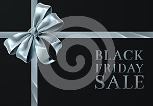 Classy Black Friday Sale Silver Ribbon Bow Design