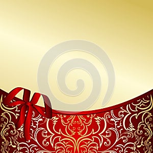 Classy gold background with a red border.