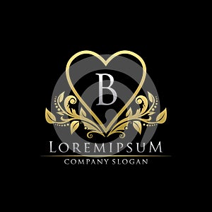 Classy Gold Love Letter Logo