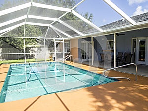 Classy swimming pool with cage