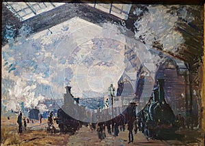 St Lazare Railway station by Monet, 1877