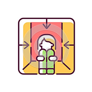 Claustrophobia RGB color icon
