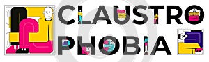 Claustrophobia Text Flat Banner
