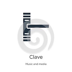 Clave icon vector. Trendy flat clave icon from music collection isolated on white background. Vector illustration can be used for photo