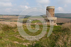 Clavell Tower Kimmeridge Bay east of Lulworth Cove Dorset coast England uk