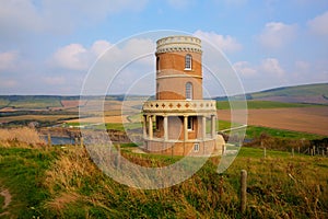 Clavell Tower landmark Kimmeridge Bay east of Lulworth Cove Dorset coast England uk