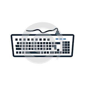 Clavier, desktop, fingerboard icon. Editable vector logo photo