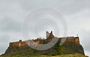 Clavijo medieval castle in cloudy day. photo