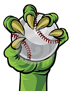 Claw Monster Hand Holding a Baseball Ball