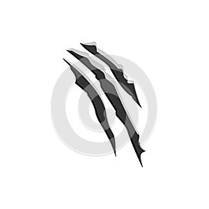 Claw scratchs wild animal nail. Vector illustration