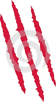 Claws scratching animal trails