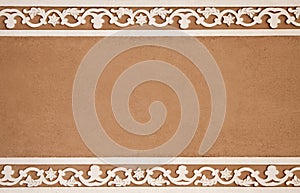 Clay Background with White Flower Frame