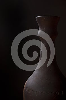 Clay bottle for wine
