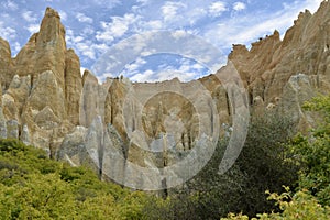 Clay cliffs of Omarama in New Zealand