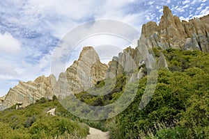 Clay cliffs of Omarama in New Zealand