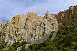 Clay cliffs of Omarama in New Zealand