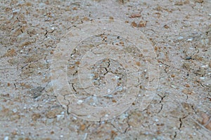 The clay cracked texture