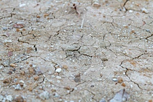 The clay cracked texture