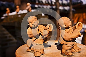 Clay doll in Nami Island, South Korea.