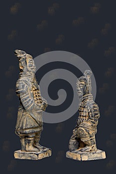 Clay figurines of Chinese warriors.