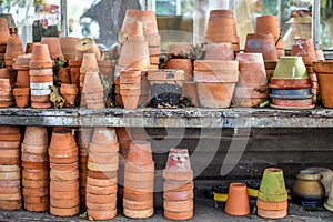 Clay Flower Pots of Various Sizes