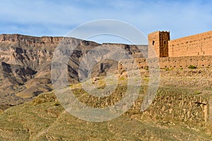 Clay fort in Morocco Atlas mountains