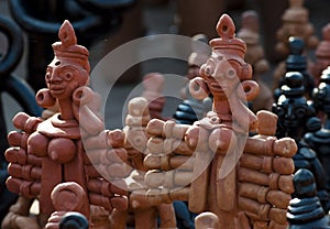 Clay handcrafts of Bengal, India.