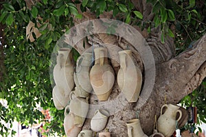 Clay handmade jugs