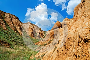 Clay hills of Alexander graben in the Volgograd region