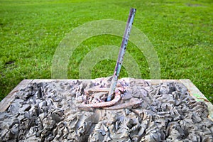 Clay Horseshoe Pit Double Ringer