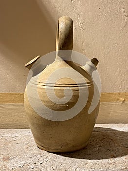 A clay jug called botijo in spanish. photo